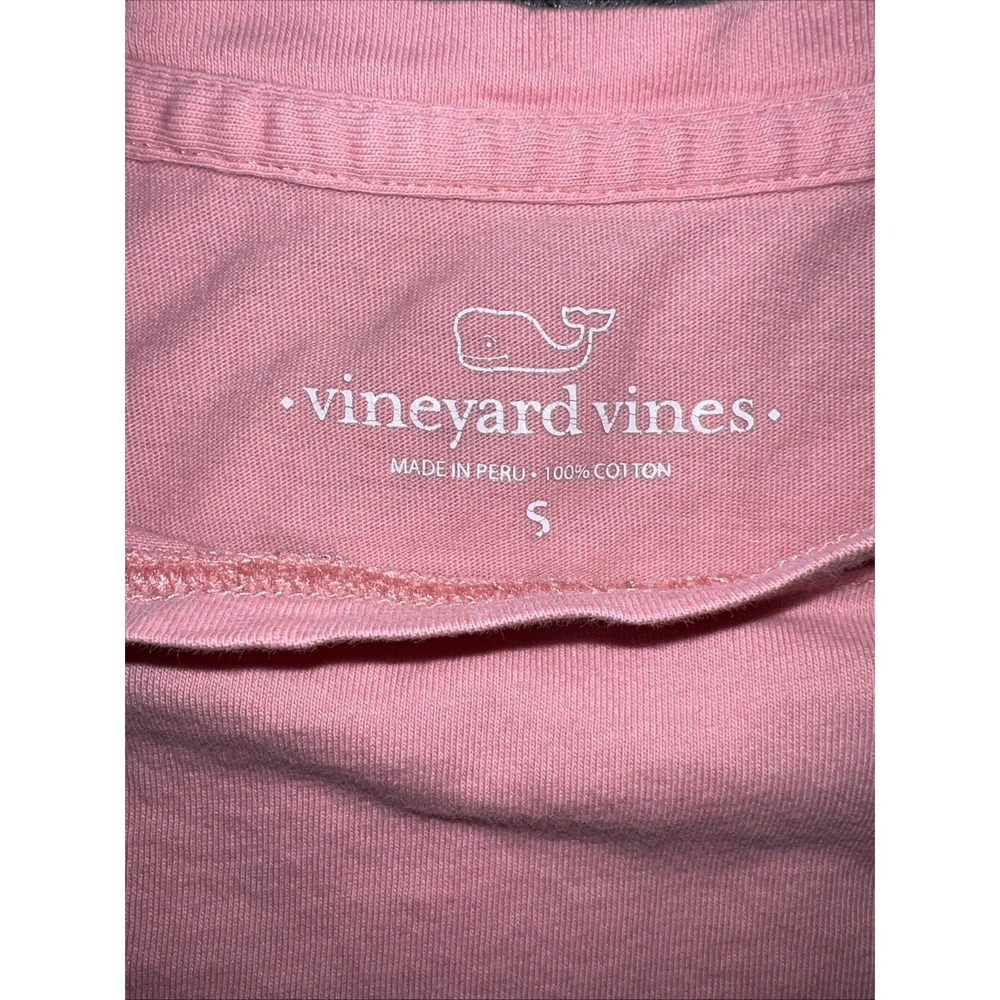 Vineyard Vines Lacrosse Graphic S/S Pocket T-Shirt Womens S Pink 100% Cotton - Picture 3 of 9